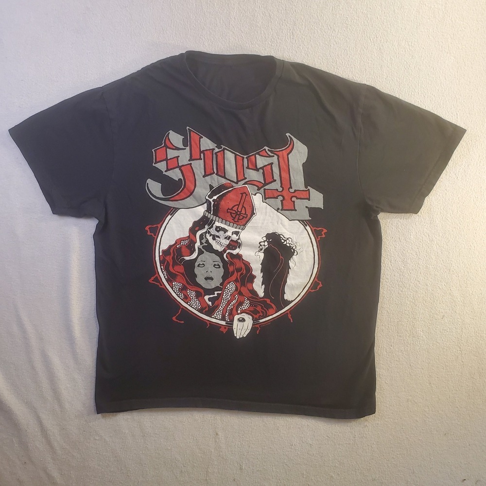 Ghost Band T-Shirt Mens L Black Short Sleeve Papa Emeritus Skull Graphic 2022